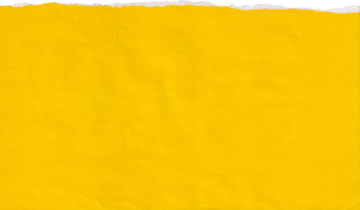 Yellow Art Paper with One Straight Ripped Edge